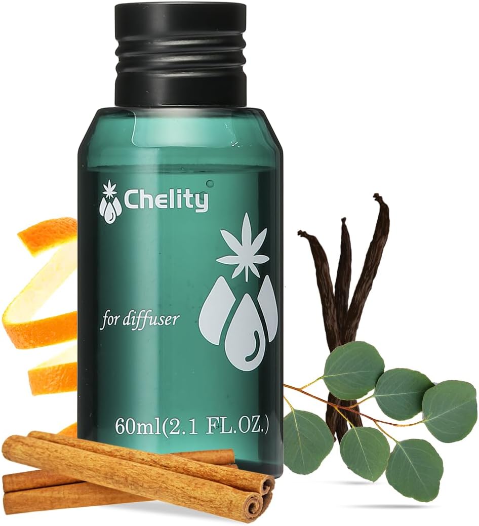 Chelity Santal Diffuser Oil (1033) - Inspired by Santal 33 - Premium Sandalwood Fragrance Oil for Waterless & Ultrasonic Diffusers - Luxury Home Scents, Candle & Soap Making(2.1 Fl Oz Santal)