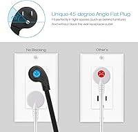 Vista 3 de Regleta de Corriente Empotrada con Enchufe Plano, Toma de Escritorio con USB, Toma de Conferencia Certificada por ETL con 2 Enchufes de CA, 2