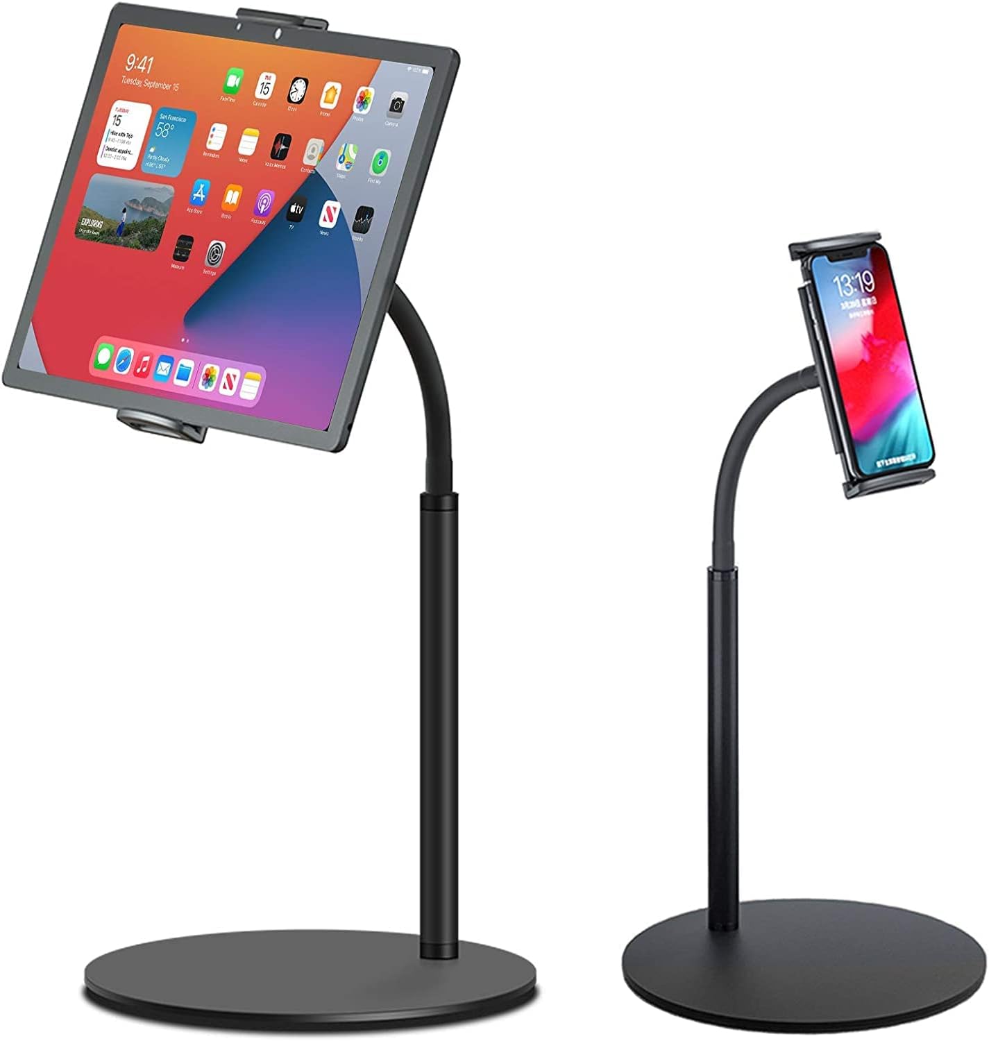 Tablet Stand Phone Holder, 360 Degree Rotating Adjustable Desktop Tablet Mount Compatible with iPad /iPhone/Nintendo Switch/Samsung Galaxy Tabs/Kindle /eBook Reader and More 4.6"-10.5 inch