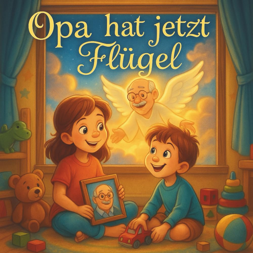 Opa hat jetzt Flügel: Ein einfühlsames Kinderbuch über Abschied, Trauer & Hoffnung | Trauerbewältigung für Kinder | Bilderbuch ab 4 Jahren