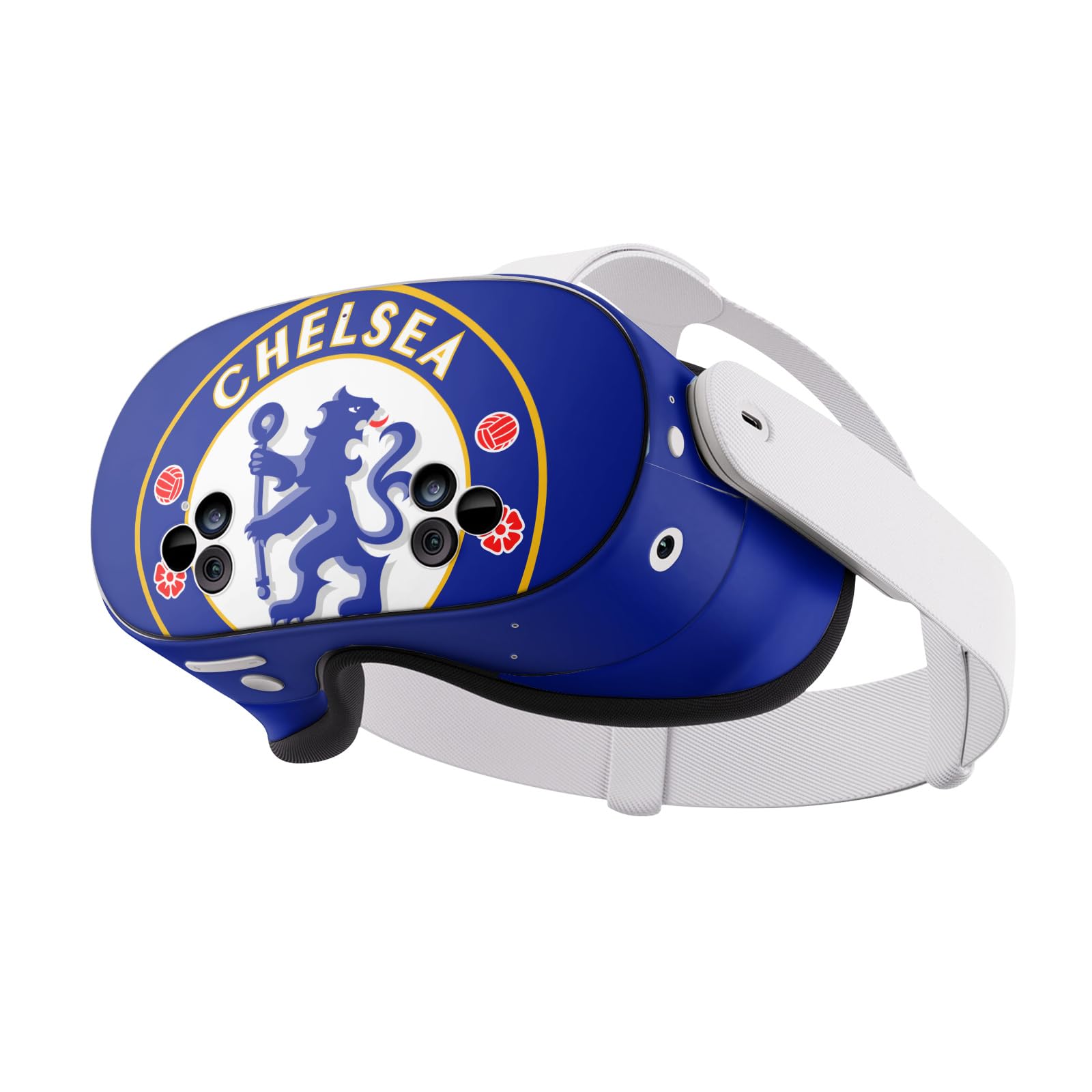 Head Case Designs Officially Licensed Chelsea Football Club Oversize Art Vinyl Sticker Skin Decal Cover Compatible with Meta Quest 3S