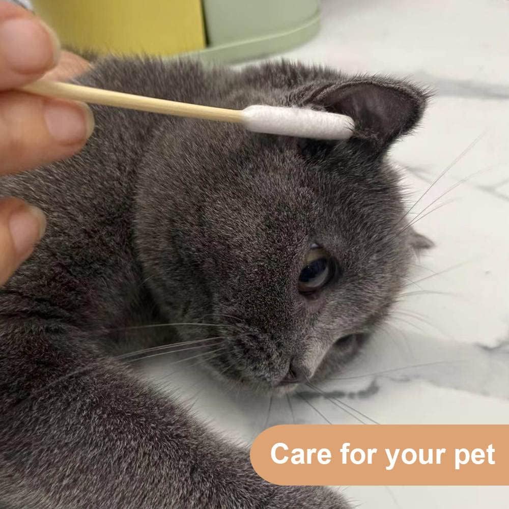 Just Bamboo, Cotton Ear Buds Swabs for Dogs & Cats, Ear Wax Infection Removal, Itchy Ear - Image 4