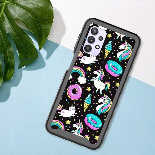 Miniatura 7 de Case Town Compatible con Samsung Galaxy A32 5G, diseño de unicornio de doble capa, resistente, a prueba de golpes, a prueba de golpes, transparente,