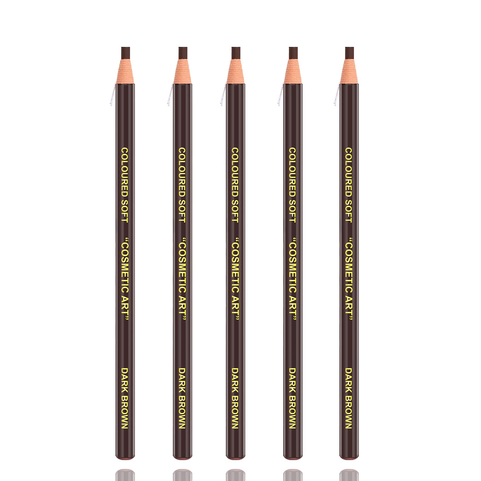 AWCCXMYM Waterproof Eyebrows Pencil Microblading Eyebrow Pen Supplies Pull Cord Peel-off Brow Pencil Create Long-Lasting Clear Wild Eyebrows (5 Dark Brown)