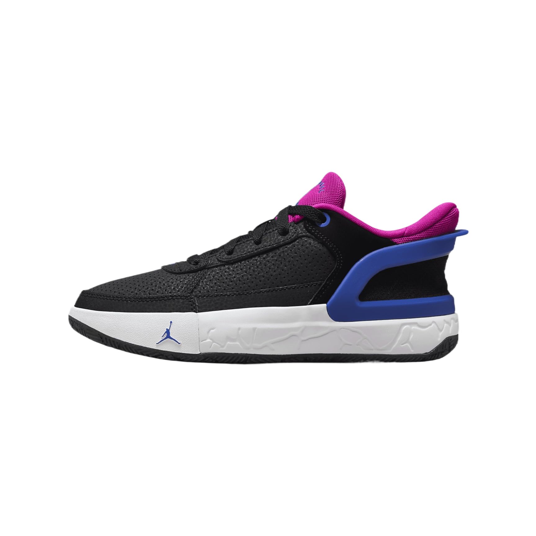 Jordan DAY1 EO Big Kids' Shoes (FQ1306-064, Black/Fire Pink/Active Pink/Game Royal) Size 7