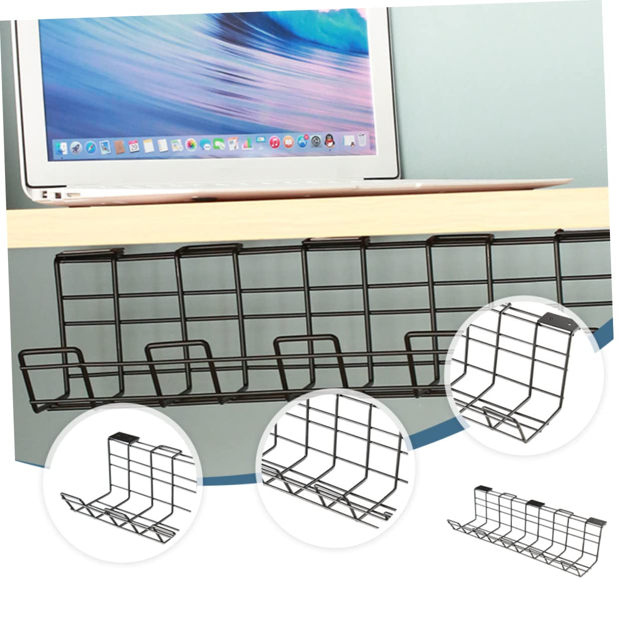 Uonlytech Estante de Almacenamiento de Enchufes para Gestión de Cables Estante de Almacenamiento de Alambre Escritorio Útil Organizador de Cables Hogar