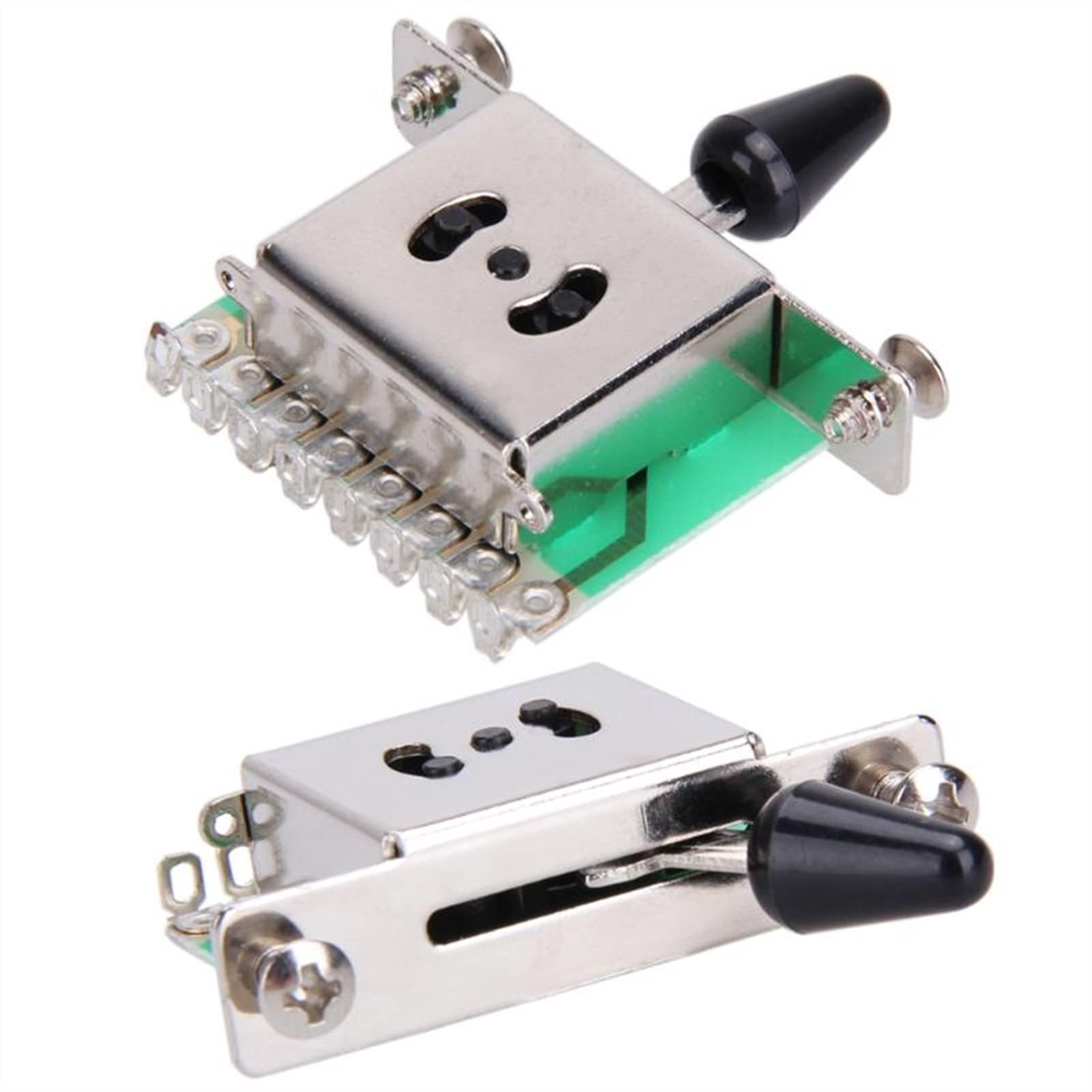 FLFL Selector De Pastillas De Guitarra Eléctrica De 5 Vías, Piezas De Convertidor, Piezas Y Accesorios De Guitarra, Punta Negra/Blanca Partes Guitarra