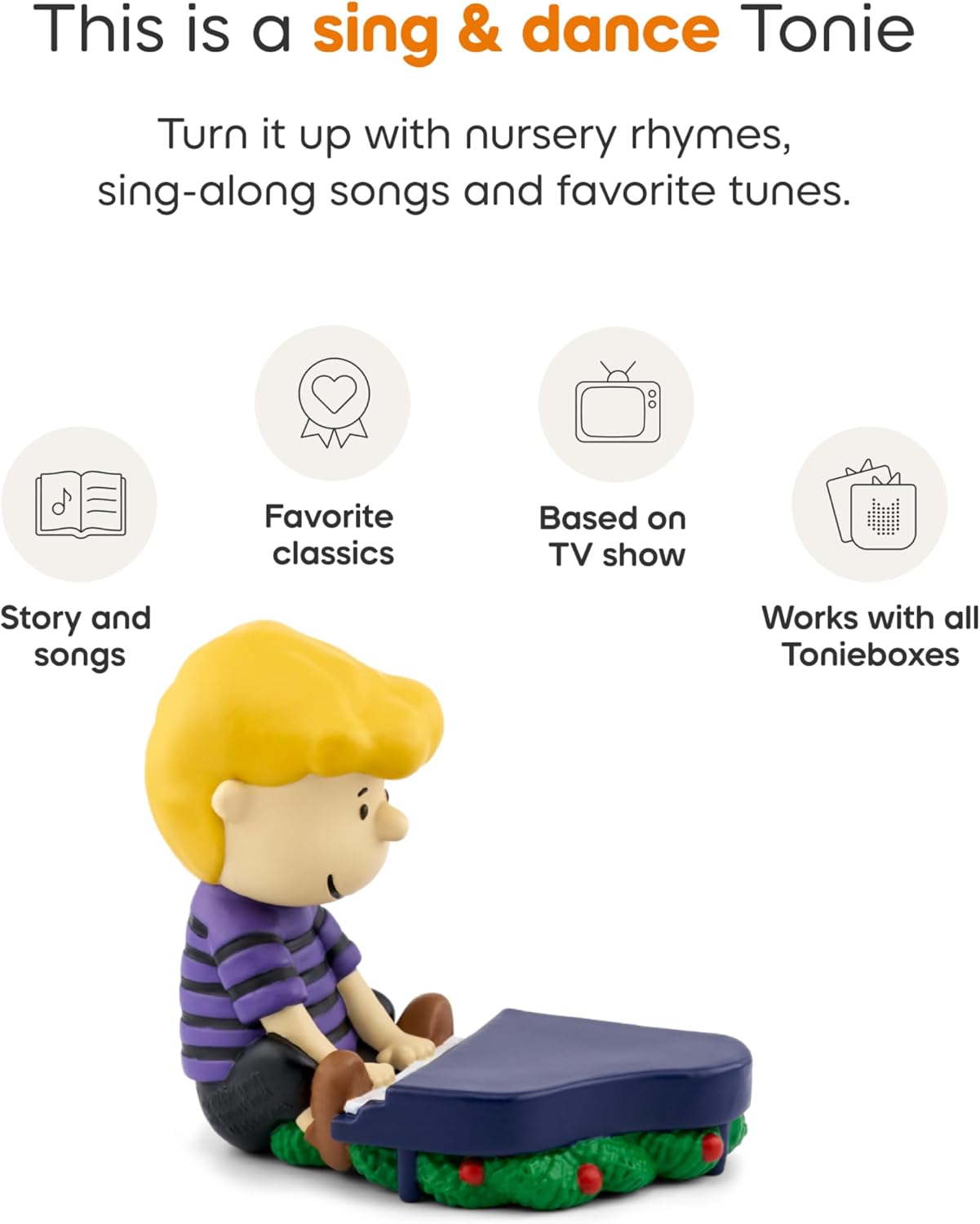 Tonies Peanuts: A Charlie Brown Christmas (Vince Guaraldi Trio) Audio Toy Figurine image 5