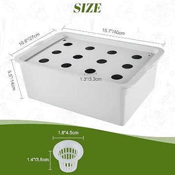 MAOPINER Indoor Hydroponic Grow Kit 12 Sites Deep Water Culture System