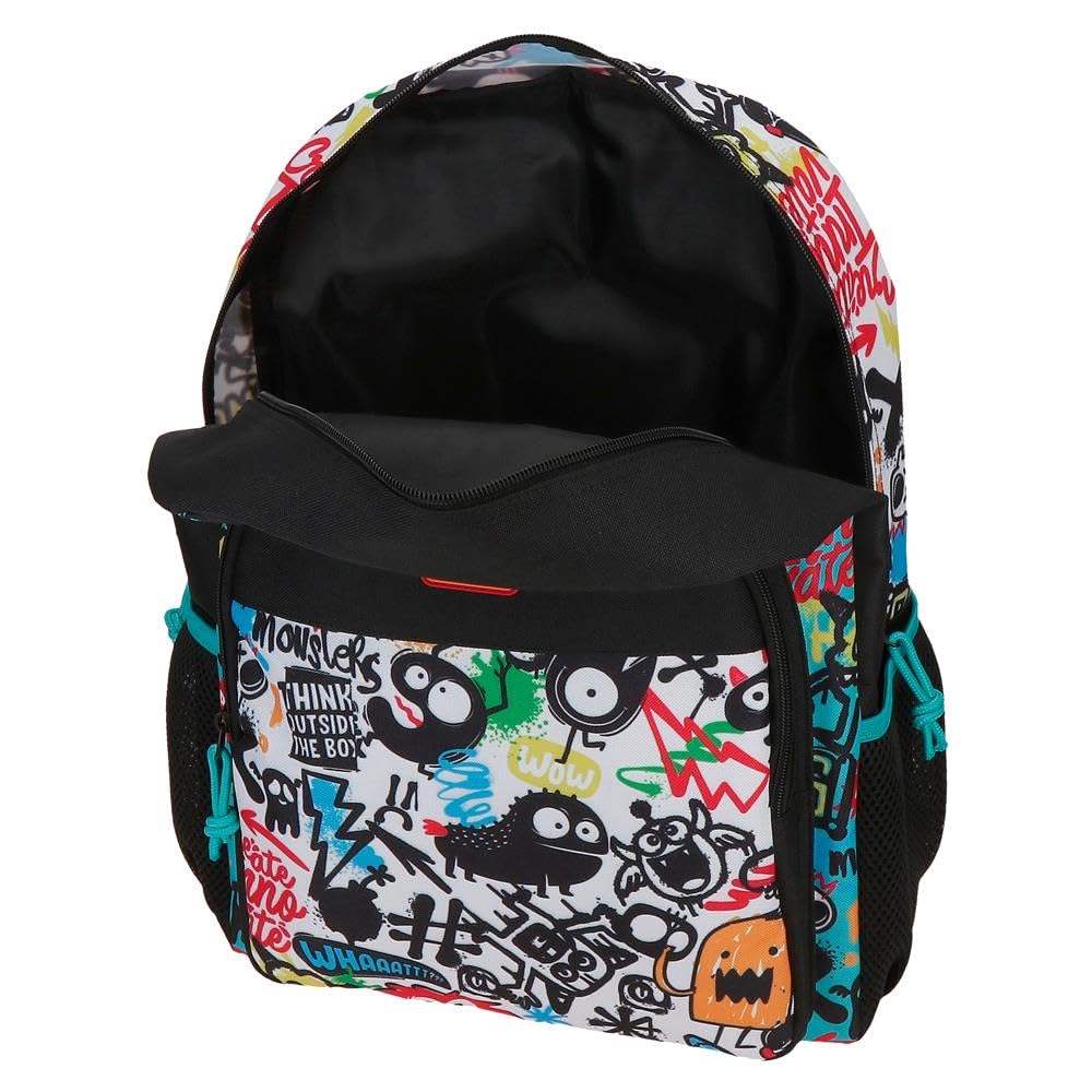 Movom Monsters Mochila Escolar Negro 30x40x13 cm Poliéster 15,6L