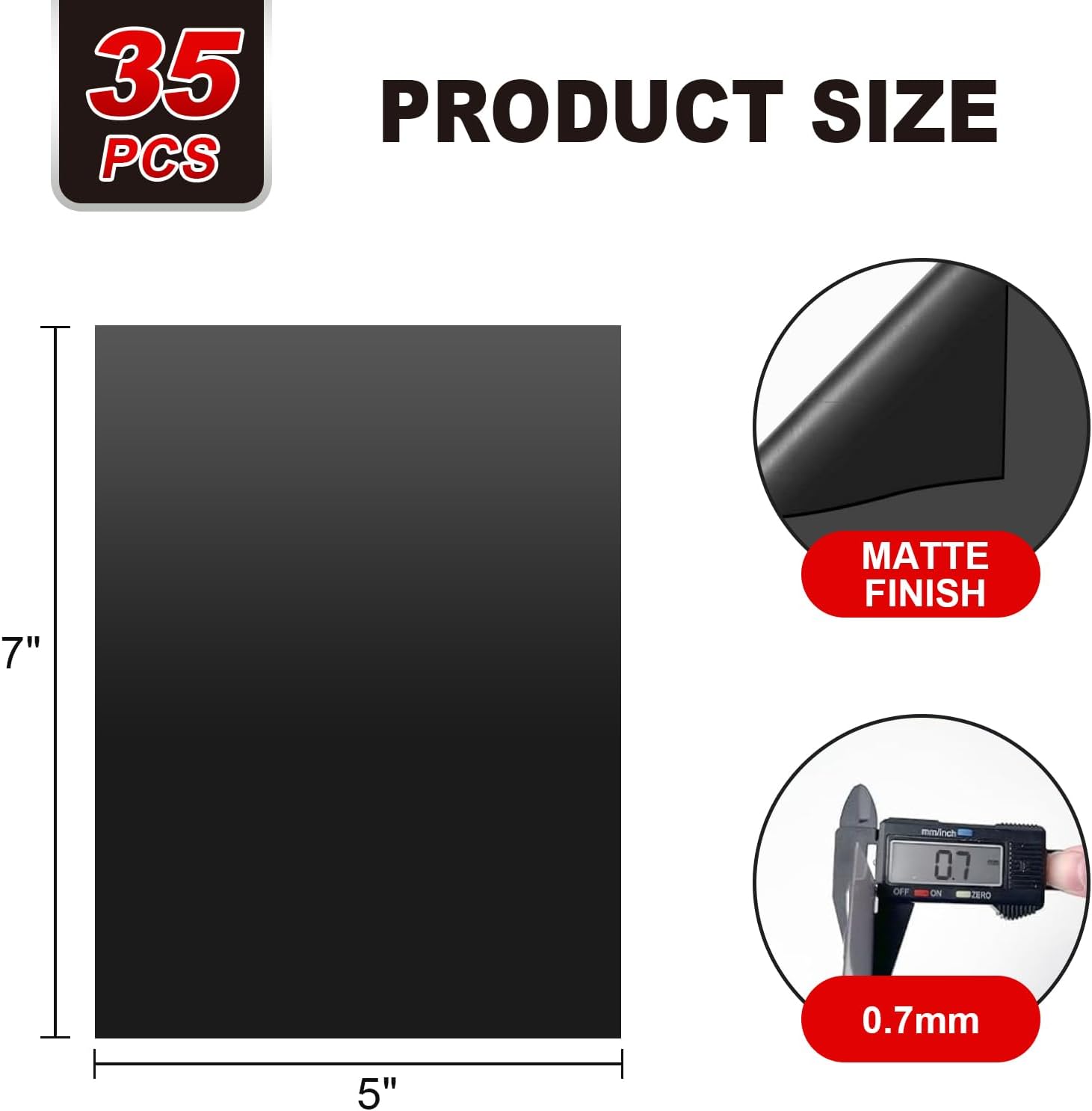 Thaibear Magnetic Sheets for Dies Storage, 5" x 7", 35 Pack Flexible Magnetic Sheets Non Adhesive, Die Cut Storage Magnet Sheets for Crafts, DIY, Photos