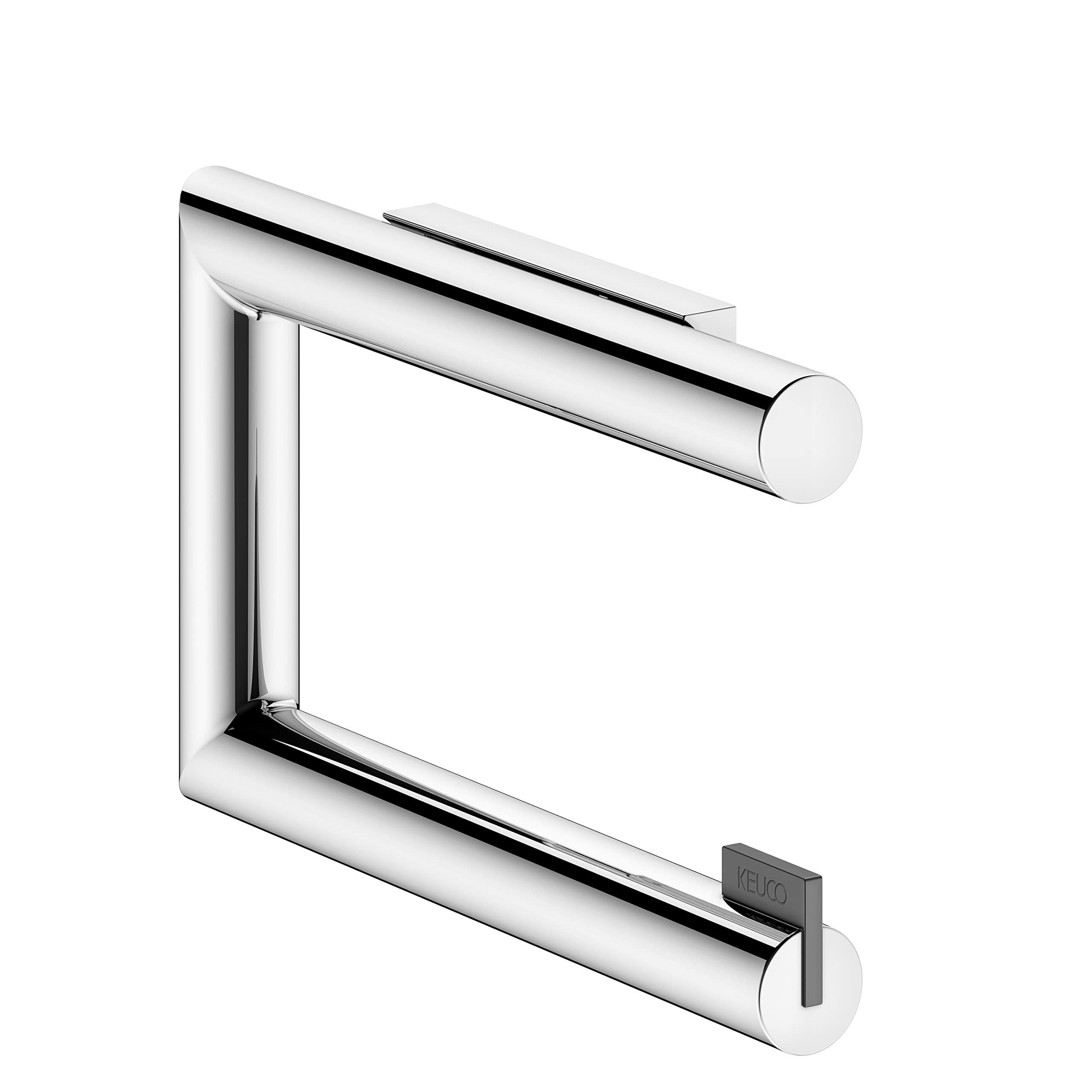 Keuco Reva Portarotolo per carta igienica, forma aperta, metallo cromato | Made in Germany, orientabile, incl. viti e tasselli, portarotolo da forare