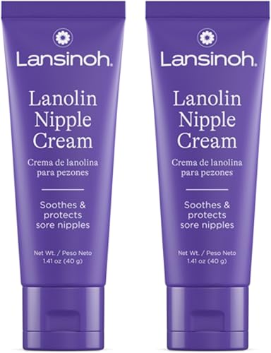 Lansinoh Crema de Lanolina para Pezones Segura para la Lactancia del Bebé, 100% Mantequilla Natural para el Pecho para Mamá, Elementos Esenciales