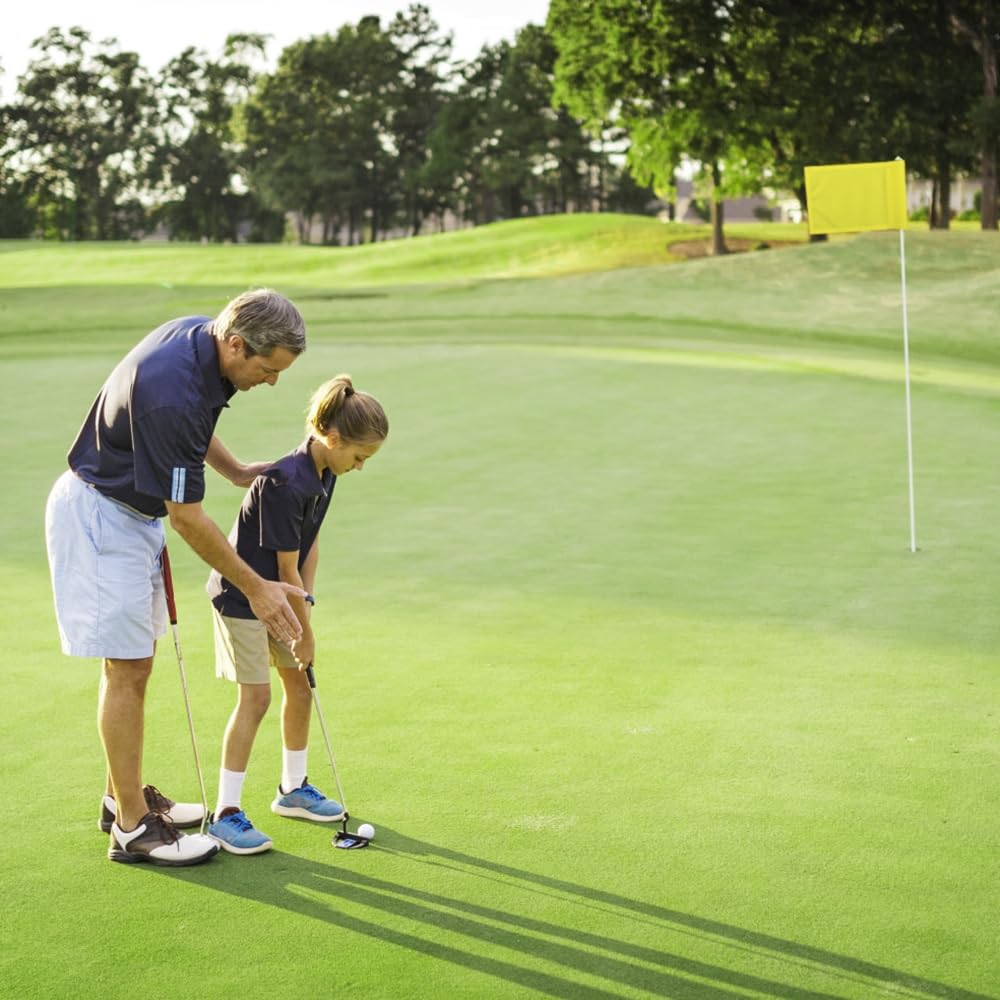 MiOYOOW – Juego de 6 banderas de golf – Banderas de repuesto para entrenamiento de campo de golf impermeable para patio trasero interior y exterior