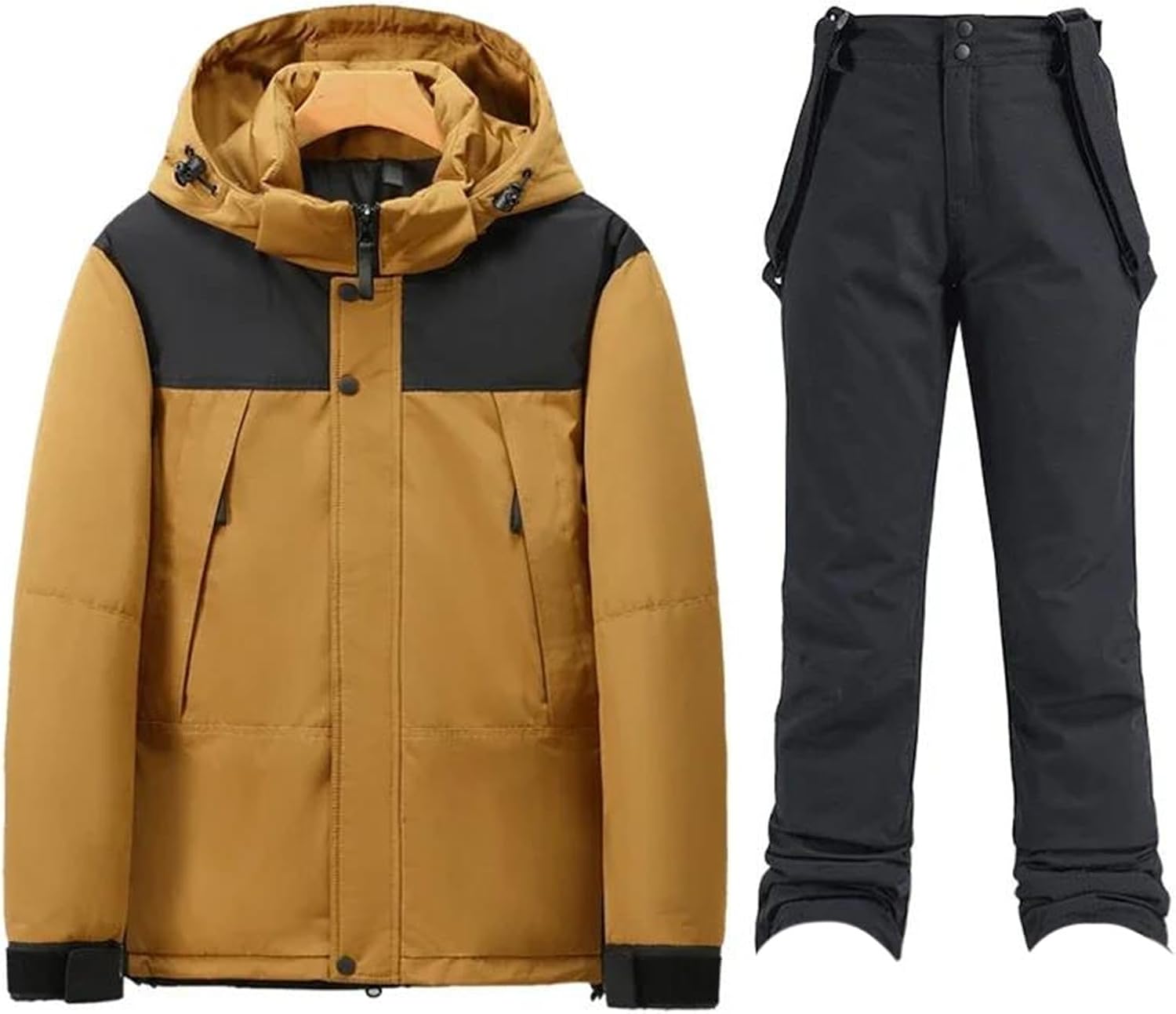 Mnjyihy Men’S Winter Ski Suit – Warm Down Cotton Jacket and Pants Outdoor Breathable Snowboard Skiing Outfit