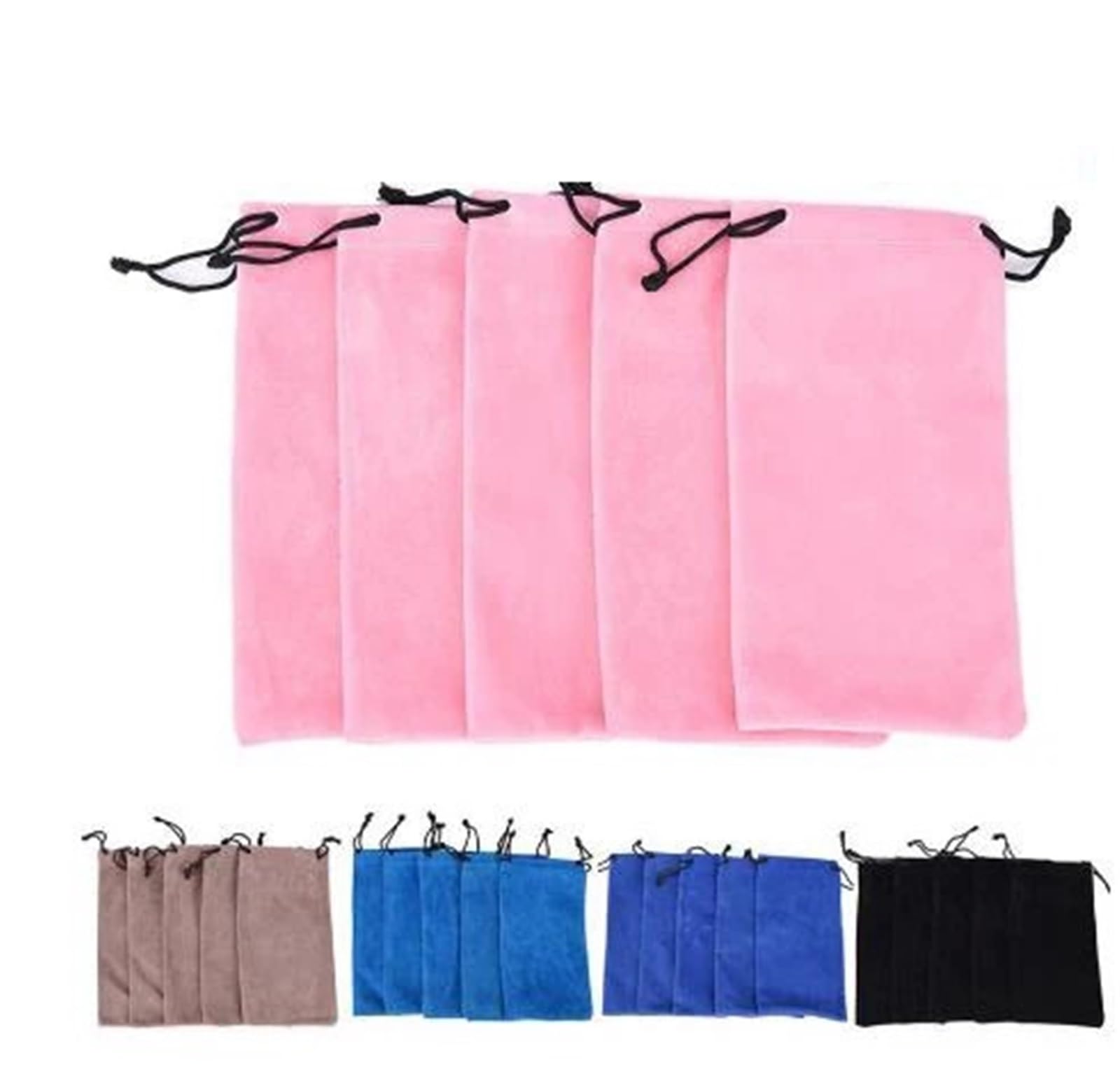 Etui na okulary 50 szt. Miękkie etui do okularów przeciwsłonecznych i zegarków(Black)
