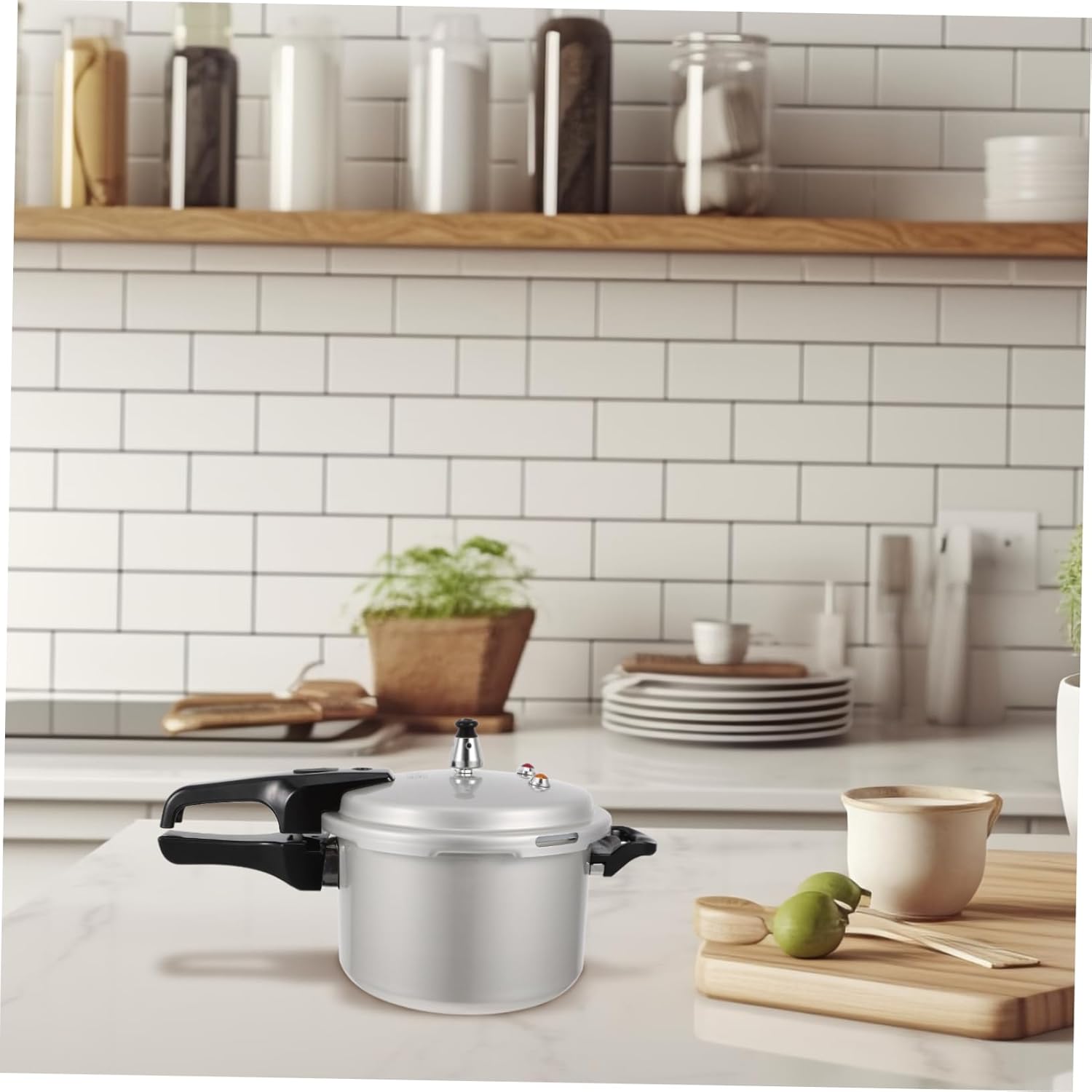 High Pressure Cooker for Gas Stove Multi-use Pressure Pot with Ergonomic Handle for Home Cooking and Canning and Easy to Use