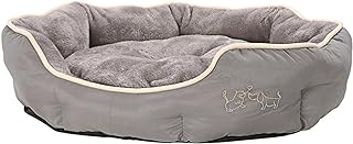 Dehner Lieblinge Hundebett und Katzenbett Sammy, oval, ca. 57 x 52 x 14 cm, Polyester, grau product image