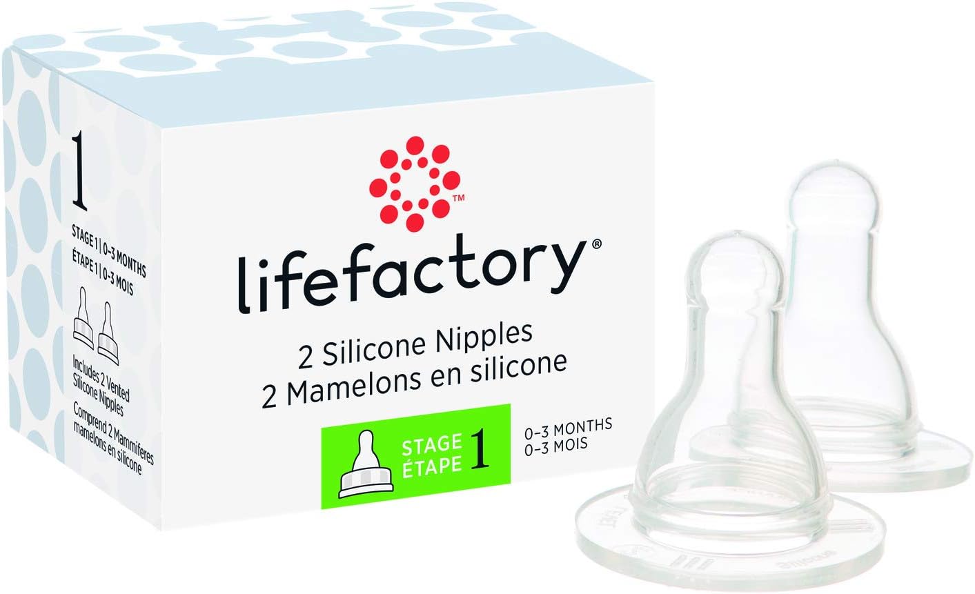 Lifefactory Baby Bottle Nipple - 2-Pack
