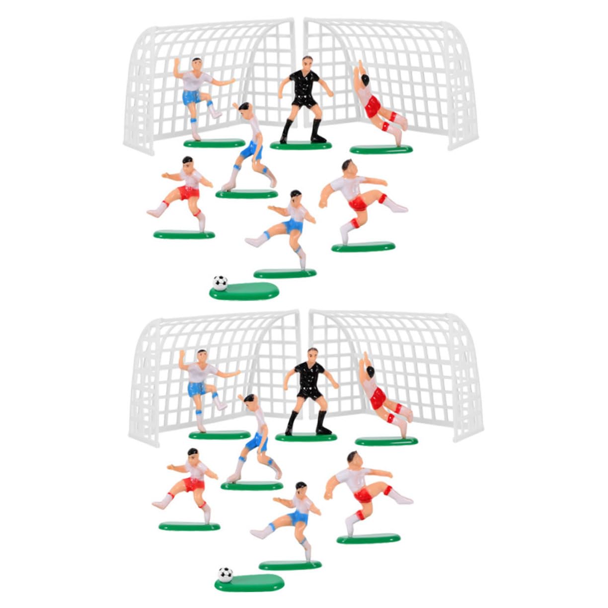 MAGICLULU 10 Juegos Decoración De Pastel De Fútbol Miniatura Paisaje Decoración Pastel Decoraciones Miniatura Figura De Fútbol Mini Fútbol Decoraciones Miniatura De Plástico De