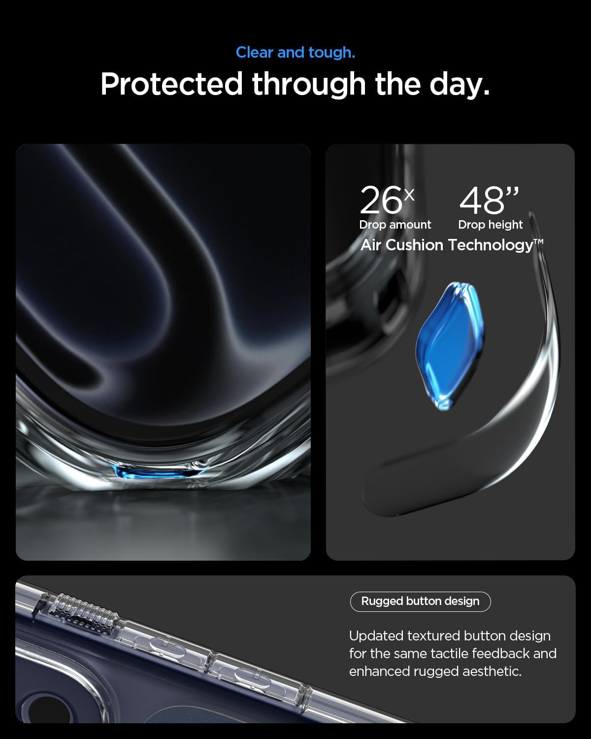 Spigen for iPhone 17 Pro Max Case, Ultra Hybrid T MagFit [Camera Control Button] [Compatible with Magsafe] - Matte Blue - Image 7