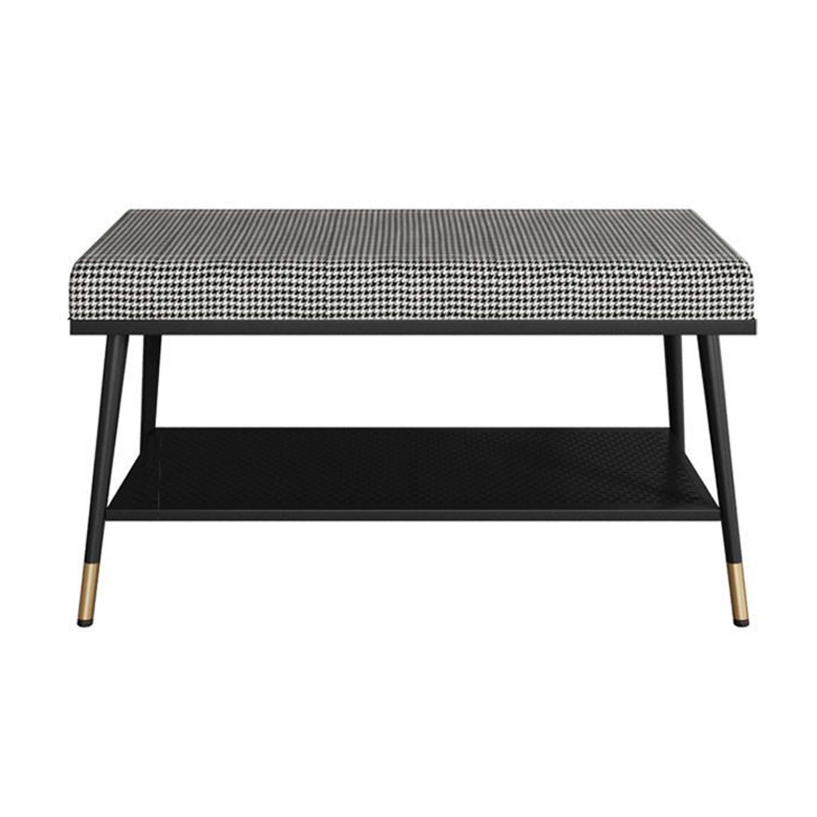 LWJSOCP Entryway Bench with Comfortable Seats and Metal Shoe Racks Hallway Storage for Living Room and Cloakroom