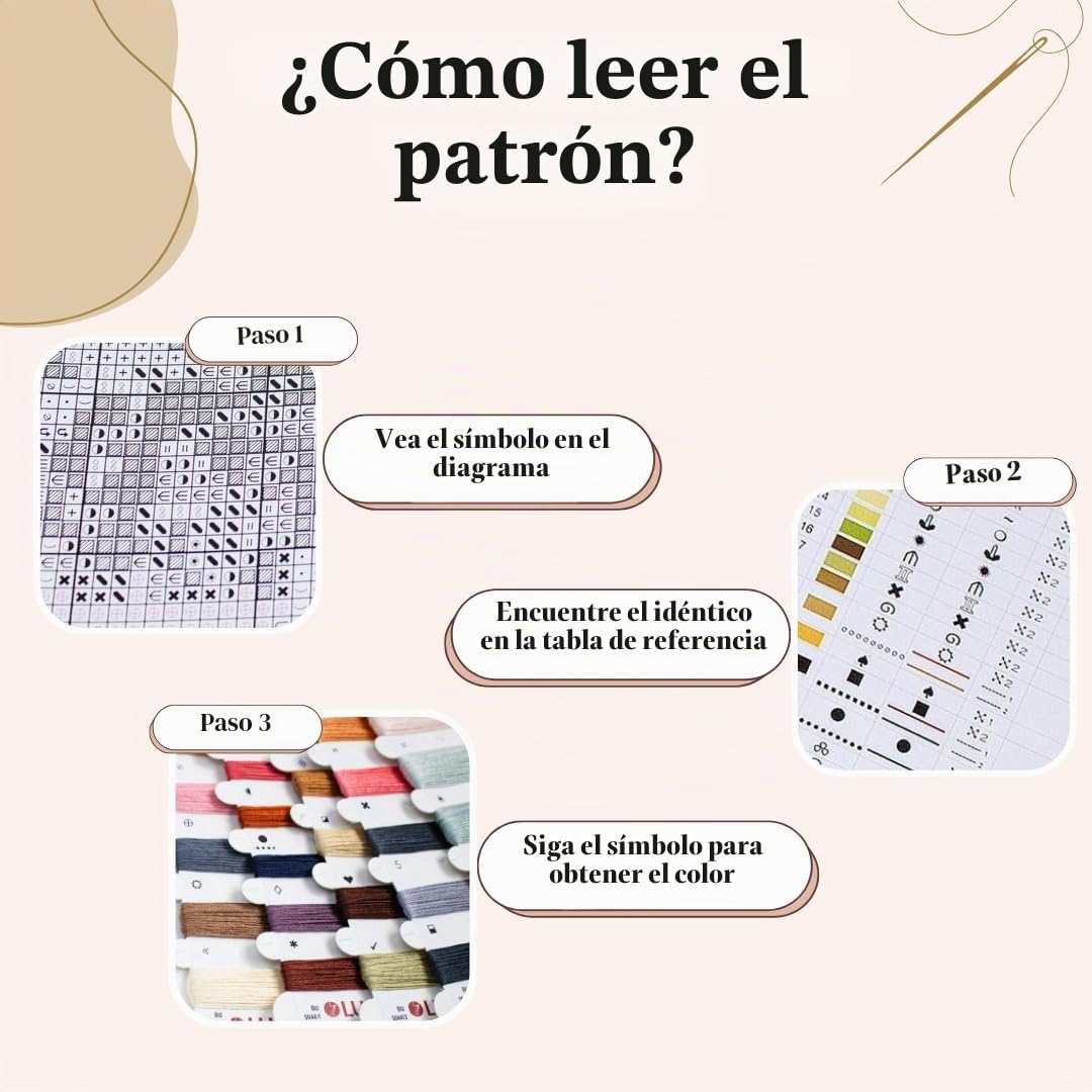 Luca-S Kit Punto de Cruz Dorado - La Chica Española, B702, Kit de Punto de Cruz Contado para Adultos, Kit de Costura y Bordado