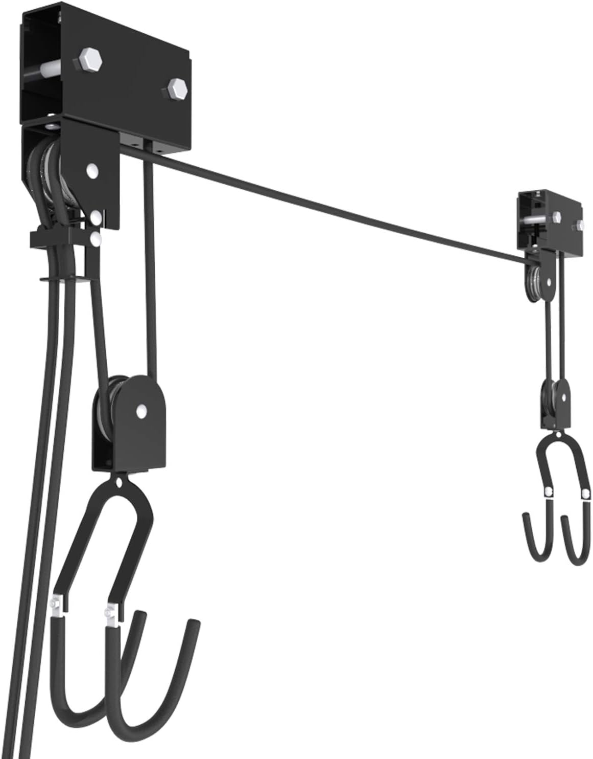 RAWBOND® Universal ceiling lift for up to 57 kg – practical bicycle lift with pulley for your garage – bicycle suspension ceiling with emergency brake mechanism
