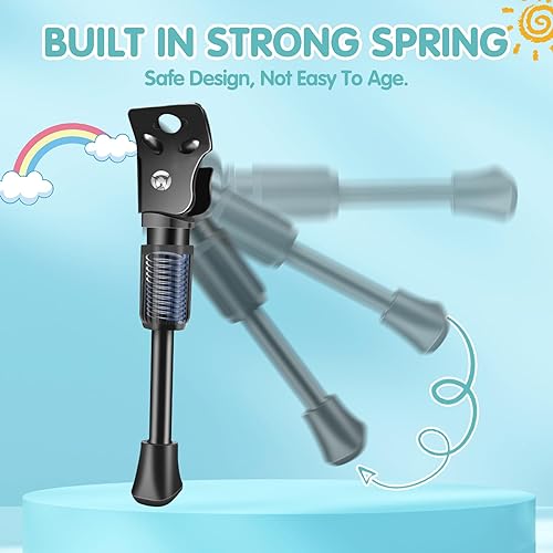 Miniatura 8 de LEICHTEN Soporte de bicicleta para niños no ajustable para ruedas de 1214161820 pulgadas, soporte de bicicleta de un solo lado, soporte trasero para