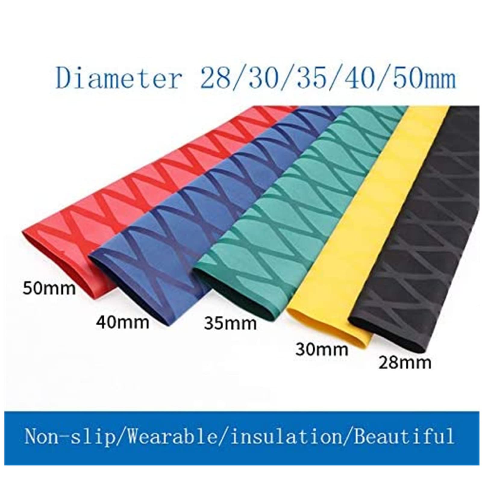 Tube thermorétractable en PVC pour canne à pêche, convient pour la classification des dévidoirs de câbles, longueur 1 m, diamètre (vert)
