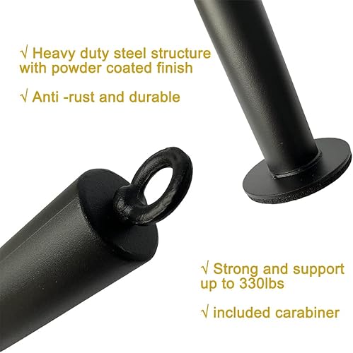 Miniatura 2 de Weight Loading Pin fit 1 inch Standard & 2 inch Olympic Weight Plates,Heavy Duty Loading Pin with Carabiner for Cable Pulley LAT Pulldown Home Gym