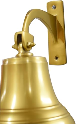 Miniatura 4 de Campana de barco de 6 pulgadas Campana grande de trineo de latón, montada en la pared, náutica para cena, Navidad, manualidades, granja, iglesia