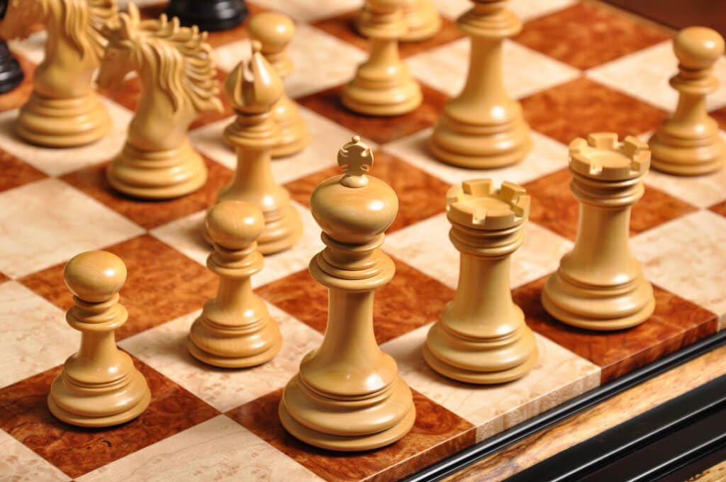 The House of Staunton - The Bolzano Luxury Chess Set - Pieces Only - 4.4" King - Genuine Ebony