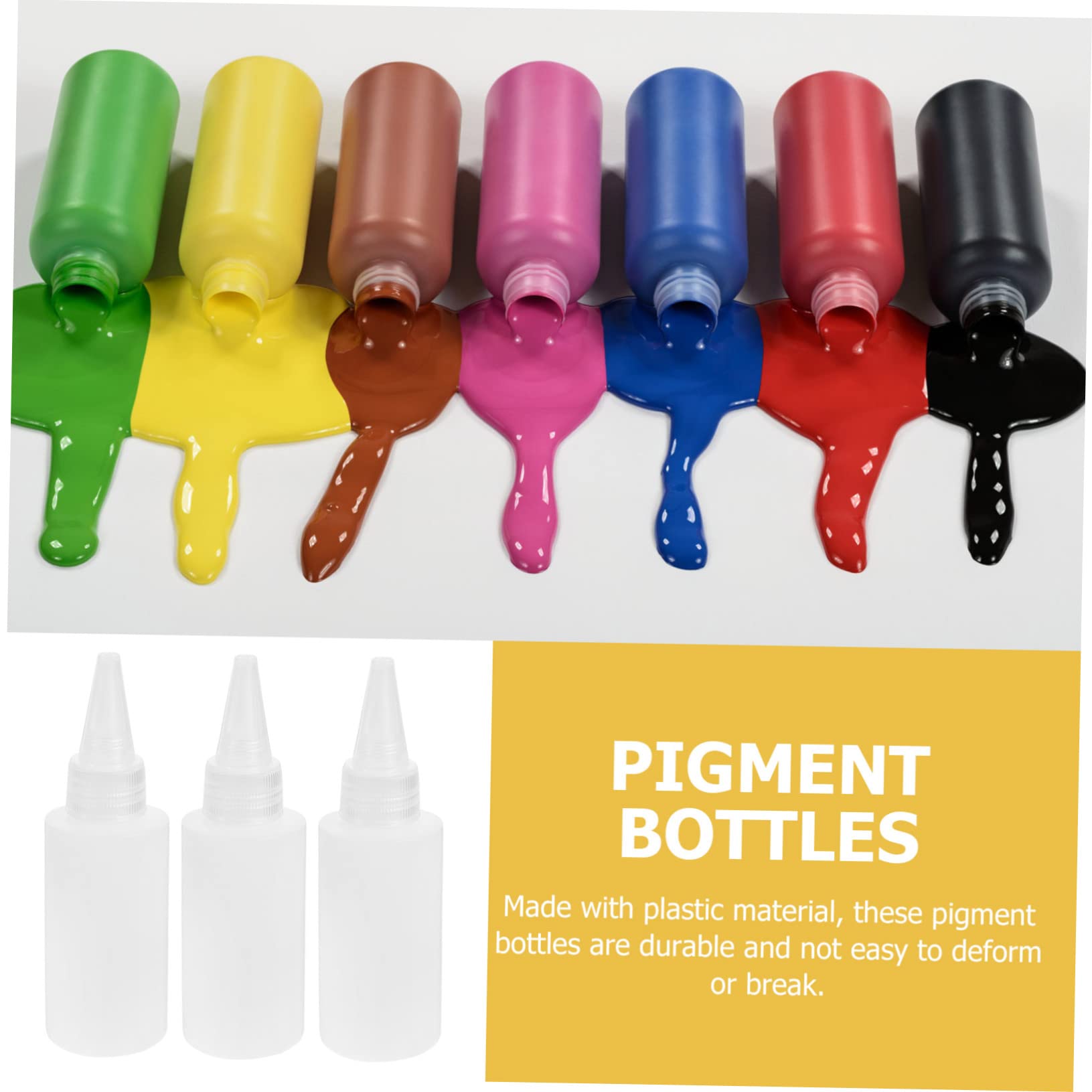 Gadpiparty 100piezas Botellas De Plástico Flexibles Para Pintura Botellas De Precisión Para Dispensar Líquidos y Pigmentos Para Manualidades y Proyectos De Arte