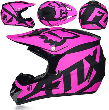 Onlyzer Casco Moto Bambino Motocross Integrale Caschi Bambini Motard Cross  Integrali Downhill DH ECE Omologato Ragazza Ragazzo con Occhiali Mascherina  e guant,Viola,L(57/58CM) : Auto e Moto