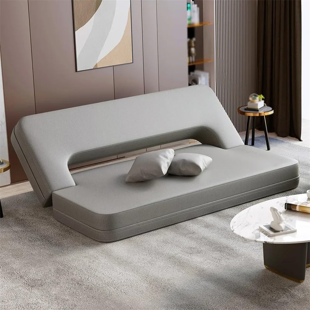 79" Folding Sofa Bed Upholstered Full Sleeper，for Living Room, Bedroom and Office，Grey