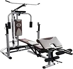 Estação Musculação WCT Fitness Supino Voador Banco Scott Puxada Cadeira Extensora Flexora Treino Superior Inferior Academia Completa Residencial Cor Cinza Marrom