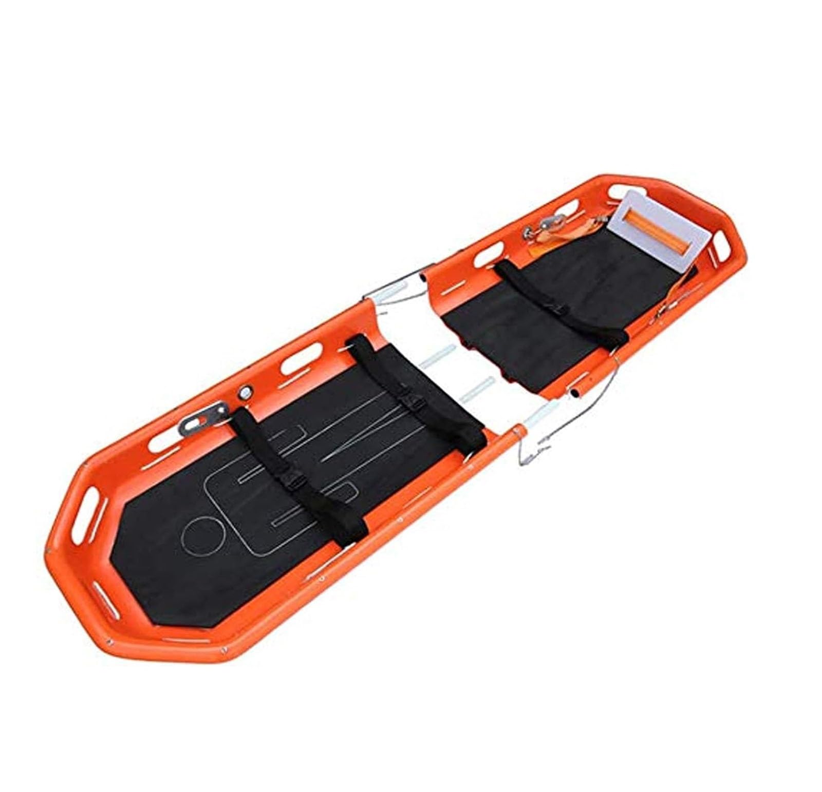 Brancard d'urgence multifonctionnel détachable pour hélicoptère pliant Brancard de transfert de patient Planche dorsale pour hôpital à domicile Transfert d'animaux Mer sauvage Premiers soins Sauvetage