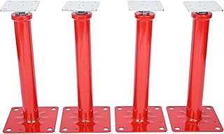 4 PCS House Floor Jacks Post for Leveling and Lifting, 11.6" to 16.1" Height Range Adjustable Jack Post 8800 Lbs Max Weight Capacity Floor Jack, Basement Floor Jacks for House Leveling, Red