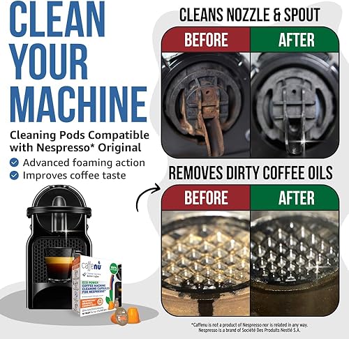 Miniatura 9 de Cápsulas de limpieza compatibles con Nespresso. 10 cápsulas limpiadoras. Sabor de café mejorado. Para Nespresso Originaline, úsalo con kit de