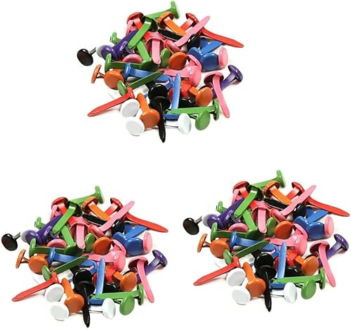 Miniatura 7 de SEWACC Mini sujetadores redondos 450 Uds. Sujetador metálico Abrazaderas de metal para mesa de álbumes de recortes, sujetadores de papel, papel