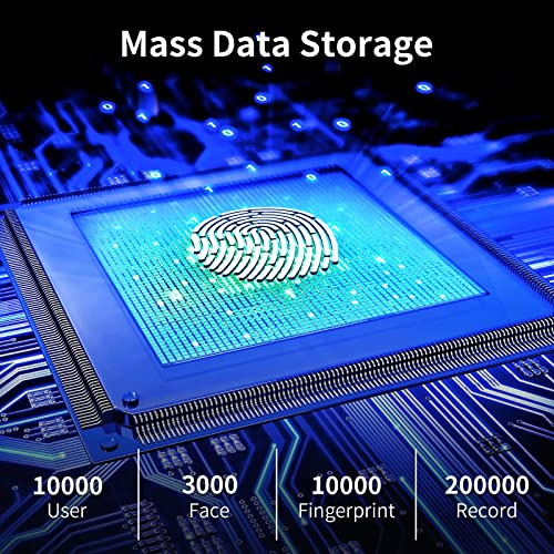 Gelttulu Fingerprint Time Clocks For Employees, 4 In 1 Attendance Machine With Fingerprint, Face, Rfid And Password For Business And Office, 2.4 Inch Tft Lcd Scree #TOP4