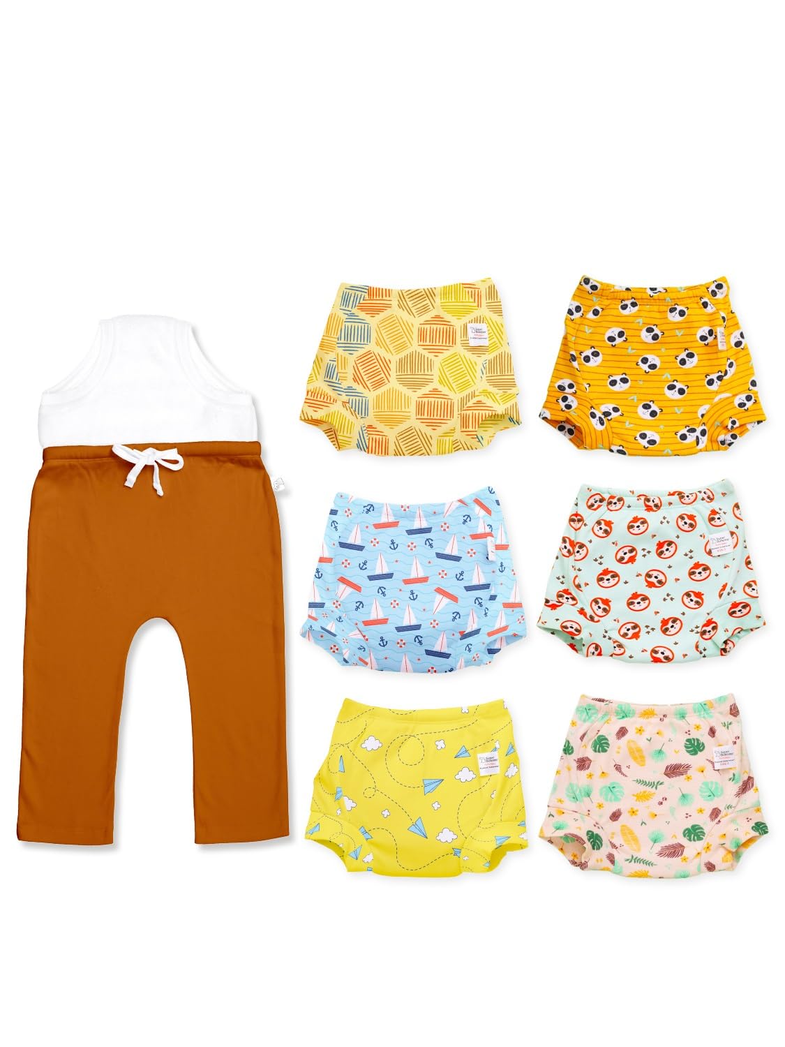 superbottoms Padded Underwear for Babies & Toddlers, 3 Layers of Premium Cotton & DryFeel Layer, Ideal for Diaper-Free Time & Mess-Free Potty Training Pants, Pack of 6-image-13
