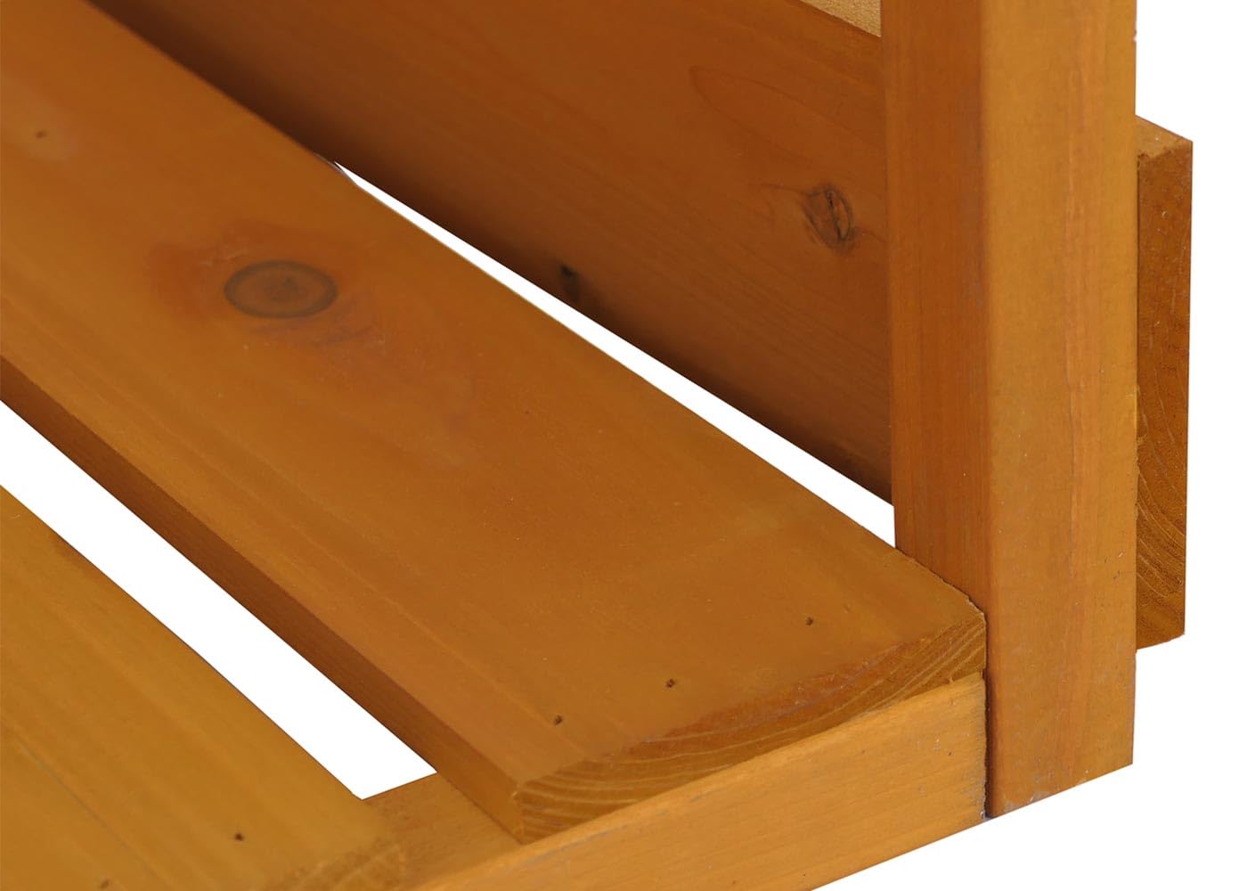 Mendler Brennholzlager HWC-Q16 121x122x61cm Holz - Natur | Kamin-/Feuerholzregal, Holzlager, Holzunterstand, Ablage, Tanne, FSC®