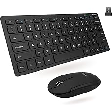 Macally Wireless Mini Keyboard & Mouse Combo and a Vertical Laptop Stand, Organize You Desk, Keep Your Laptop Safe