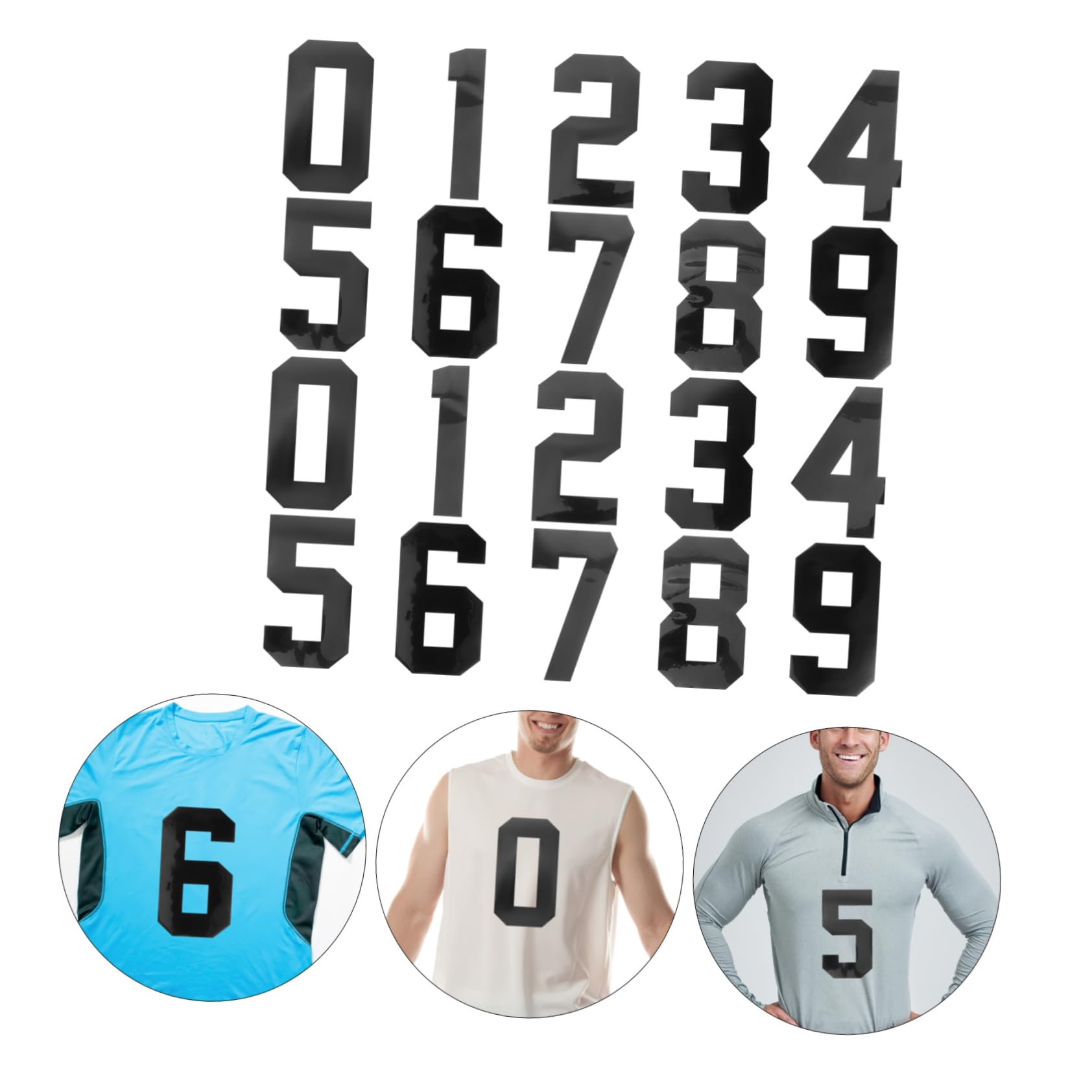 60piezas Parches Numéricos Bordados Para Ropa Apliques Decorativos Multi-funcional Para Camisetas Mochilas Gorras y Accesorios De Costura