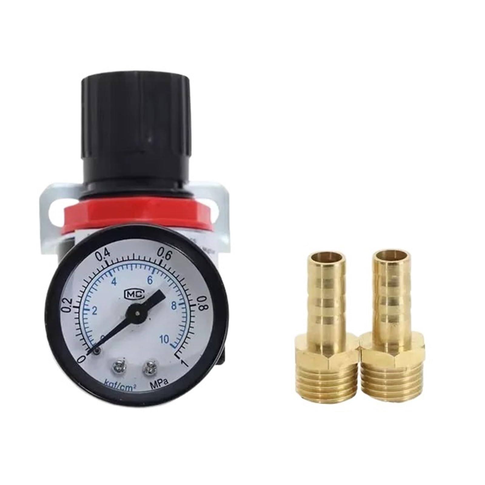 EU AR2000 1/4" Thread BSPT Pneumatic Air Compressor Pressure Regulator Reduction Valve 4MM 6MM 8MM 10MM 12MM Connector Fittings(AR2000 w BT 8mm)