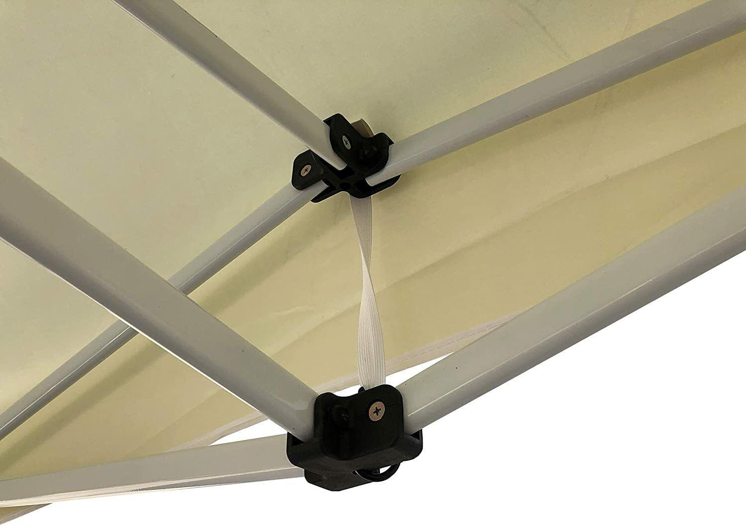 Gazebo Richiudibile Robusto Telescopico in Metallo a Fisarmonica 3x3, 4,5X3 e 6x3 mt Pieghevole Trasporto Telaio esagonale telo Beige trasportabile, da giardino e mercato (4,5x3)