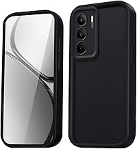 HAOYE Custodia per Realme 14X 5G Cover, Silicone Carcasa Anticaduta con Bordi Rialzati/Angoli Rinforzati e Design Semplice - Nero