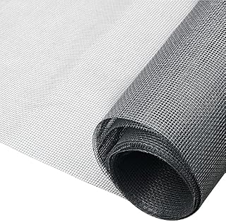 ACBAGI Window Screen Mesh Insect Mesh Screen Fly Mesh Roll Fly Mosquito Net Window Net Fly Screens Fiberglass Screen Mesh for Windows and Door (122X252CM, Grey)